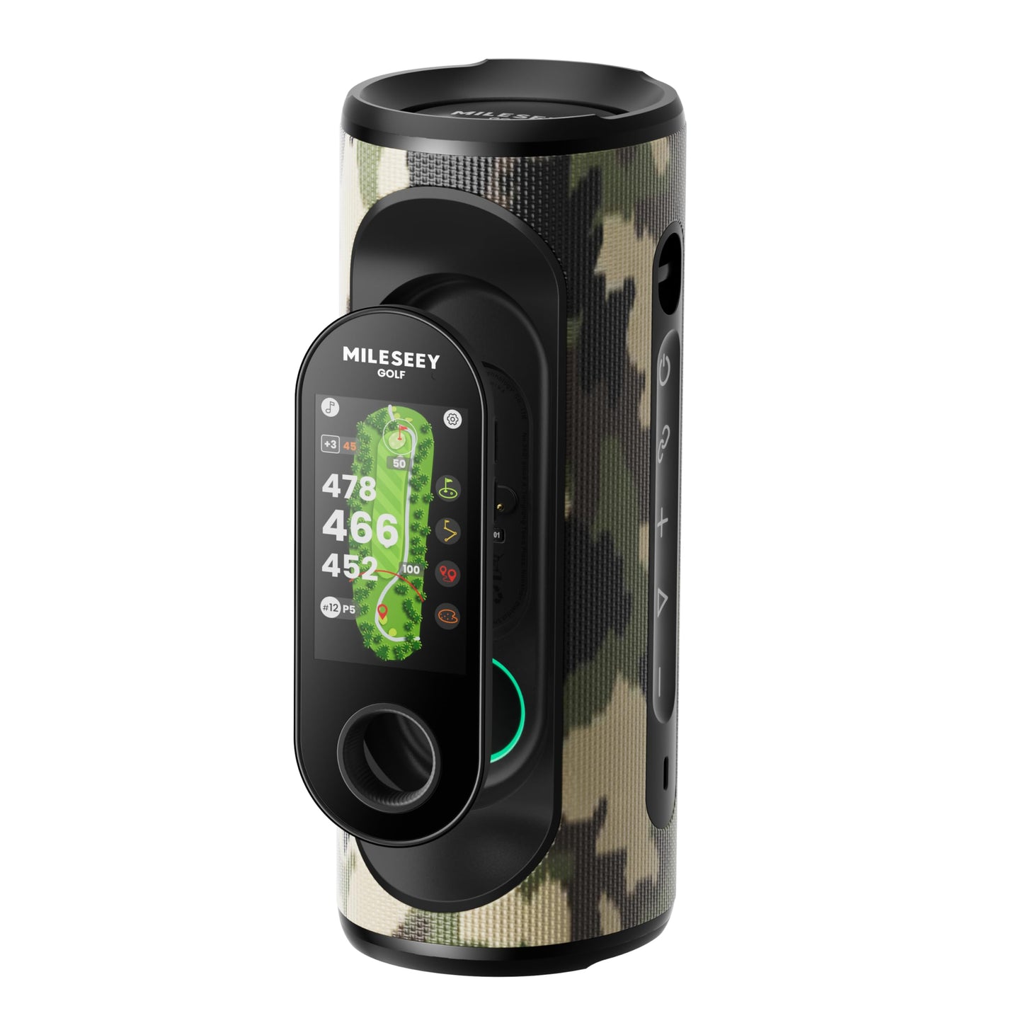 MILESEEY GeneSonic Pro Golf Speaker with Detachable GPS Rangefinder Handheld, 43000+ No Subscription Preloaded Courses, View & Audible Distances,Touchscreen, 15H Battery, Magnetic, Waterproof,Hazard