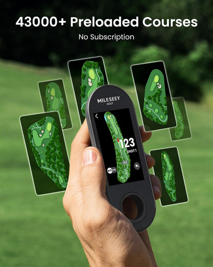 MILESEEY GeneSonic Pro Golf Speaker with Detachable GPS Rangefinder Handheld, 43000+ No Subscription Preloaded Courses, View & Audible Distances,Touchscreen, 15H Battery, Magnetic, Waterproof,Hazard