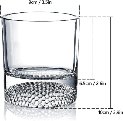 The Wine Savant Golf Ball Whiskey Glasses Set of 2-8oz Golf Gifts - Unique Whiskey Golf Glasses Set - Golf Gifts For Men & Women - Gifts for Golfers Golf Accessories Golf Ball Glasses (2 pack)