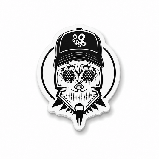 Golf Skull Golf Sticker