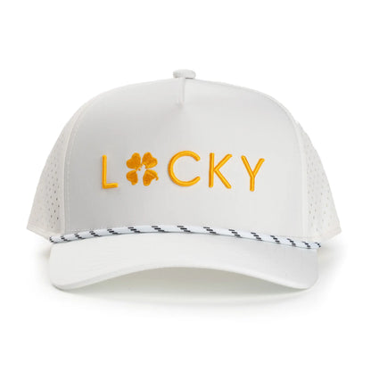White & Gold Classic Hat