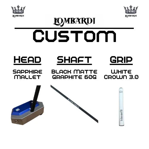 Lombardi Golf Custom Blue Sapphire Mallet Golf Putter - GOLF LEAGUE