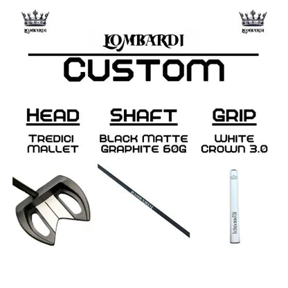 Lombardi Golf Custom Black Tredici Mallet Golf Putter - GOLF LEAGUE