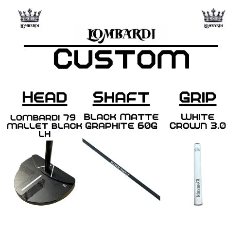Lombardi Golf Custom Black 79 Mallet Left-Handed Golf Putter - GOLF LEAGUE