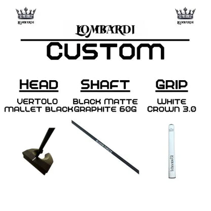 Lombardi Golf Custom Black Vertolo Mallet Golf Putter - GOLF LEAGUE