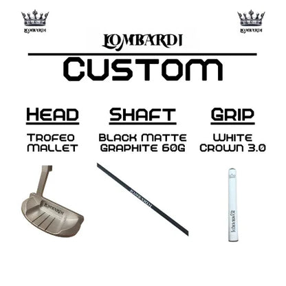 Lombardi Golf Custom Silver Trofeo Mallet Golf Putter - GOLF LEAGUE