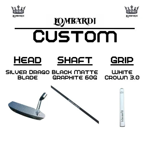 Lombardi Golf Custom Silver Drago Blade Golf Putter - GOLF LEAGUE