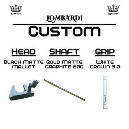 Lombardi Golf Custom Black Matte Mallet Golf Putter - GOLF LEAGUE