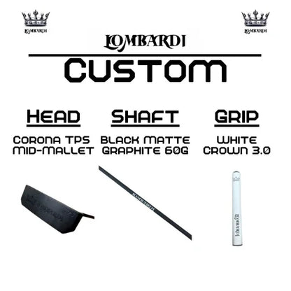 Lombardi Golf Custom Black Corona TPS Mallet Golf Putter - GOLF LEAGUE