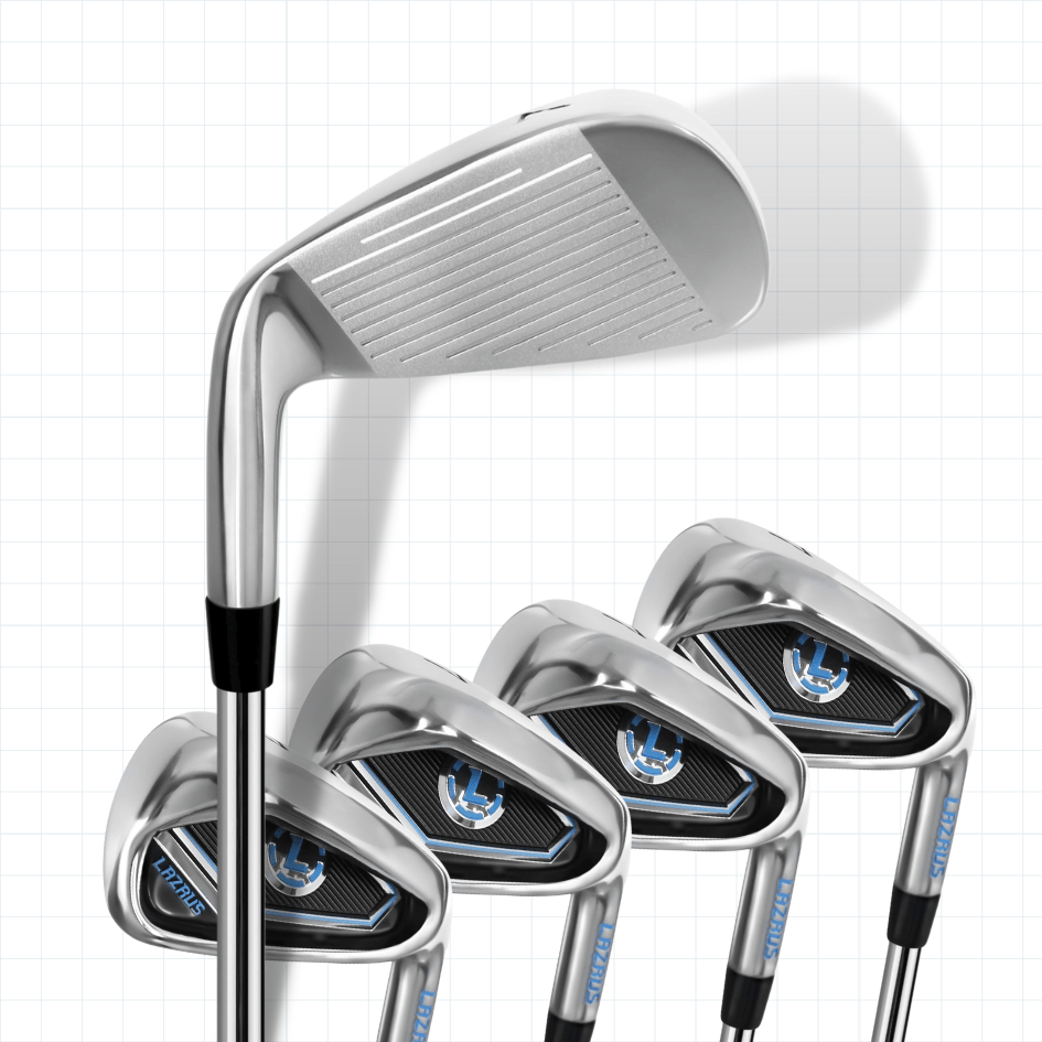 Lazrus Golf 11 pc Set - LAZ2 Driver, 3W, 1H, 6-PW Irons, 52° Wedge, Putter & Bag Optional