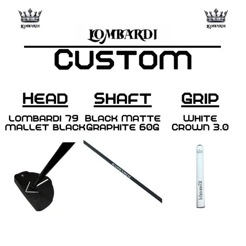 Lombardi Golf Custom Black 79 Mallet Golf Putter - GOLF LEAGUE