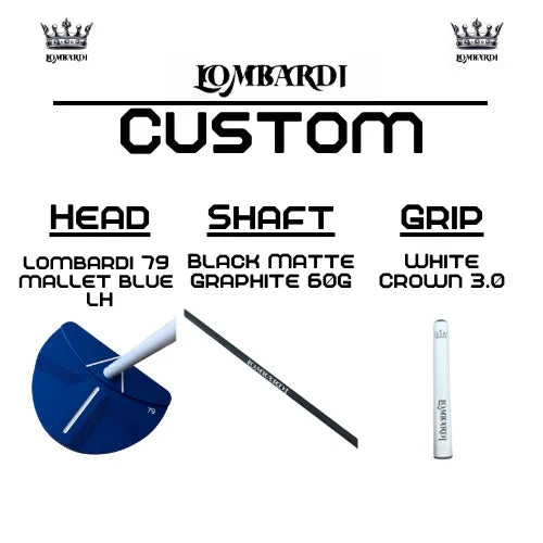 Lombardi Golf Custom Blue 79 Left-Handed Mallet Golf Putter - GOLF LEAGUE