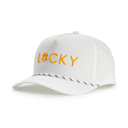White & Gold Classic Hat