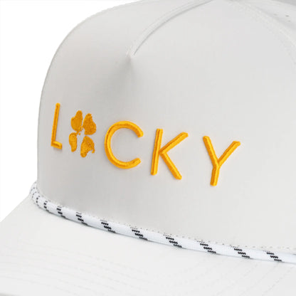 White & Gold Classic Hat