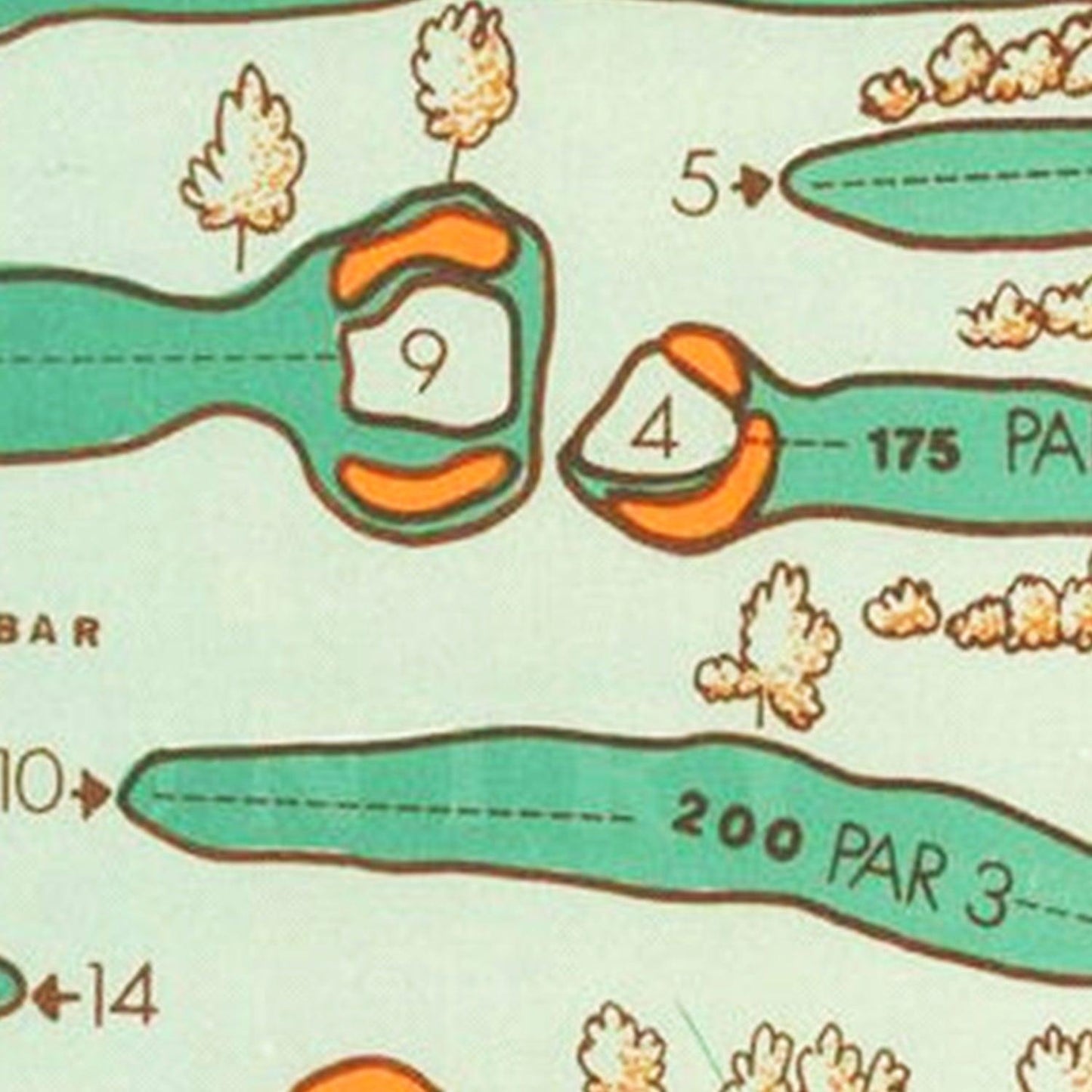 Vintage Map of Arrowhead Country Club, 1960