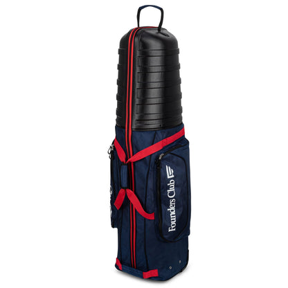 Founders Club Golf Travel Bag with Wheels - Lightweight Travel Cover & Case for Airlines - Club Protection with ABS Hard Top & Standup Pole Stiffening System