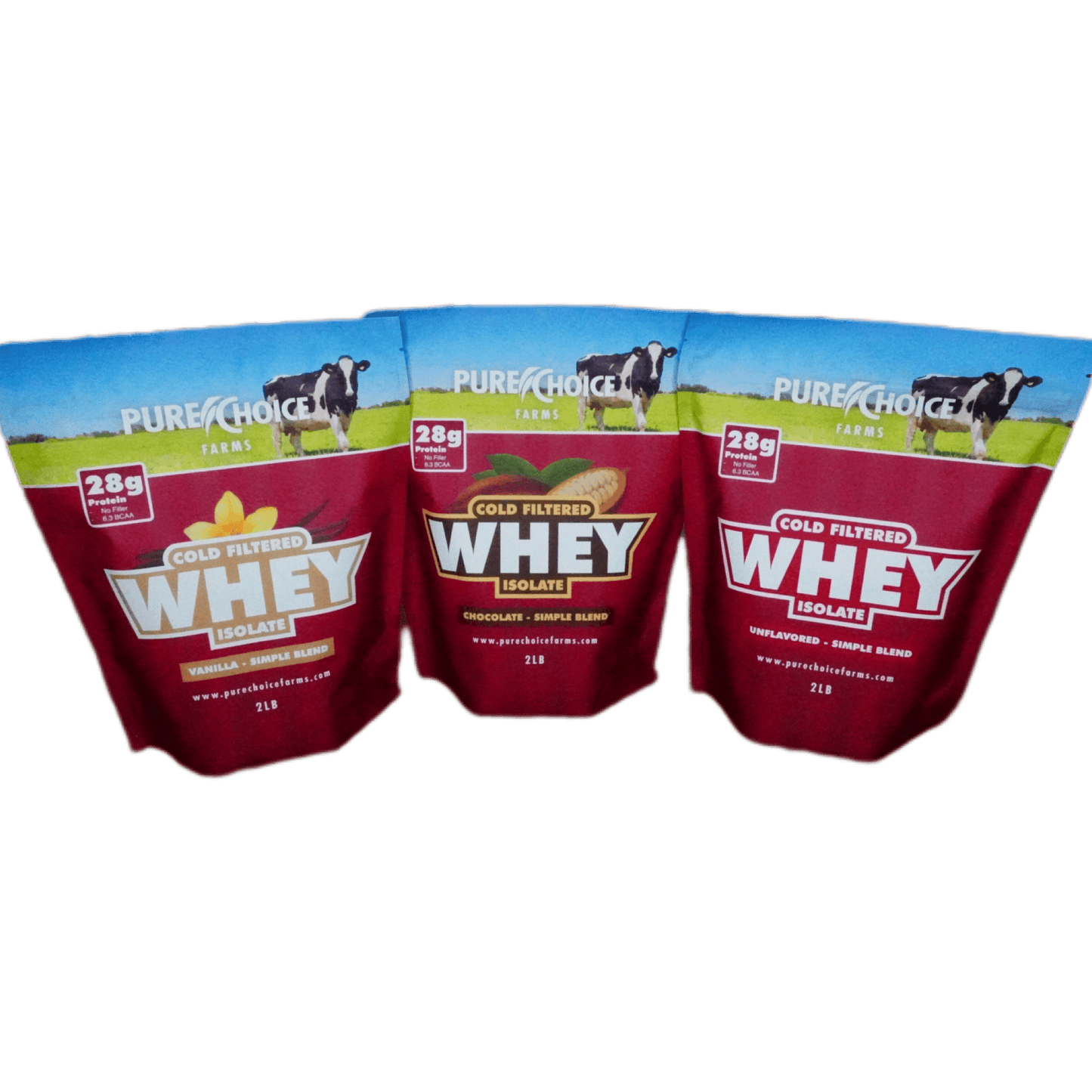 3 Flavor Whey Protein Isolate Combos