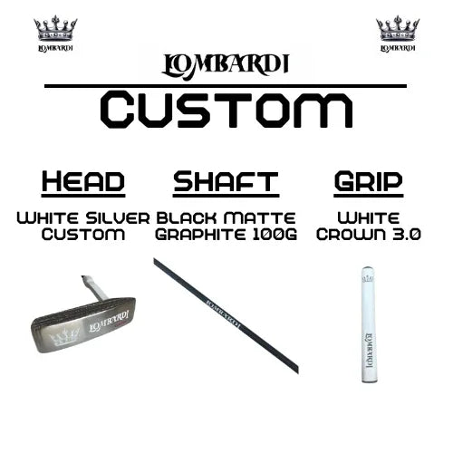 Lombardi Golf Custom White Silver OG Custom Blade Golf Putter - GOLF LEAGUE
