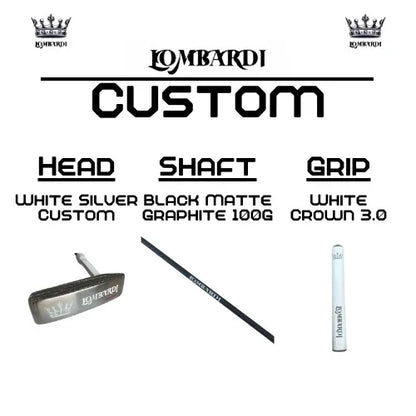 Lombardi Golf Custom White Silver OG Custom Blade Golf Putter - GOLF LEAGUE