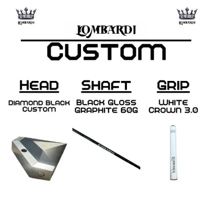 Lombardi Golf Custom Black Diamond Mallet Golf Putter - GOLF LEAGUE