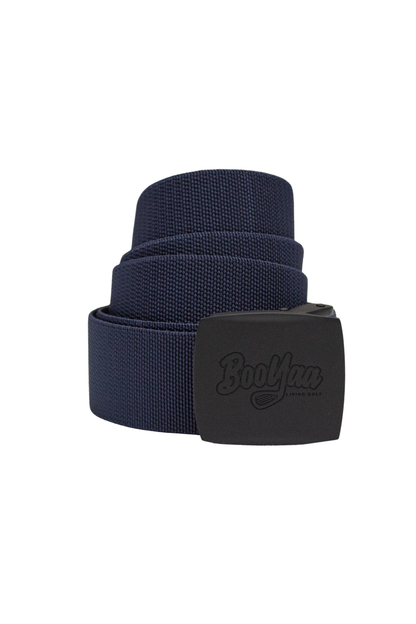 BooYaa Belt - Adjustable Navy Stretch with Black Alloy Buckle