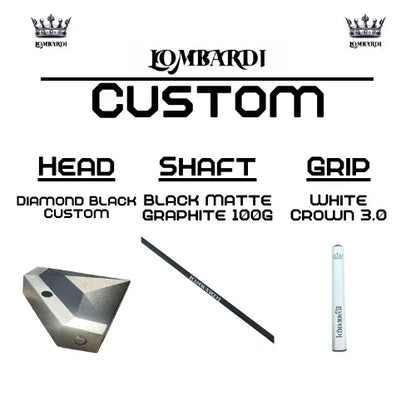 Lombardi Golf Custom Black Diamond Mallet Golf Putter - GOLF LEAGUE