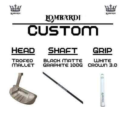Lombardi Golf Custom Silver Trofeo Mallet Golf Putter - GOLF LEAGUE