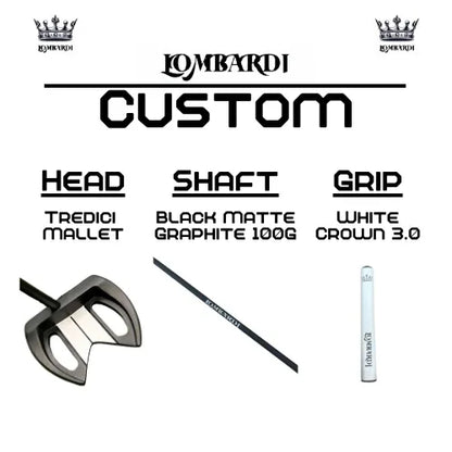 Lombardi Golf Custom Black Tredici Mallet Golf Putter - GOLF LEAGUE