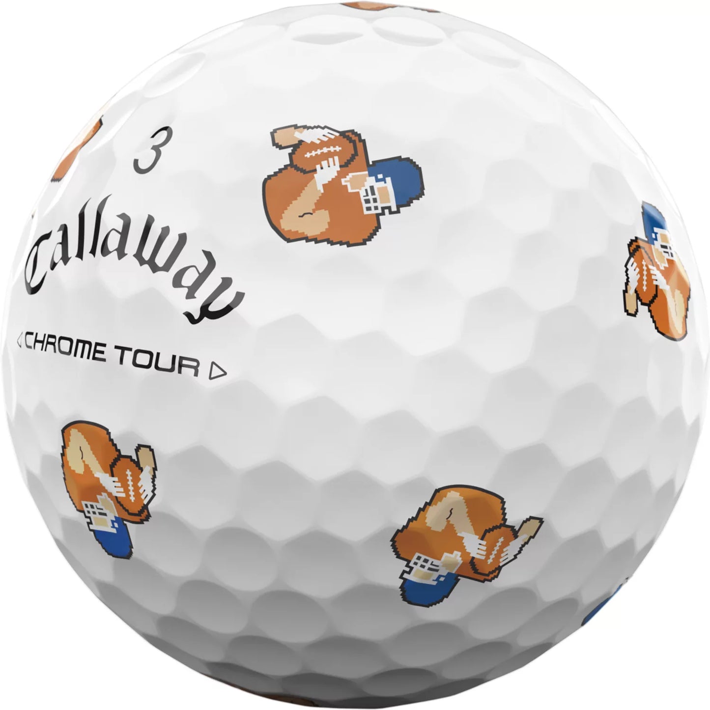Callaway 2024 Chrome Tour Retro Football Truvis Golf Balls