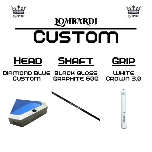 Lombardi Golf Custom Blue Diamond Mallet Golf Putter - GOLF LEAGUE