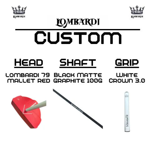 Lombardi Golf Custom Red 79 Mallet Golf Putter - GOLF LEAGUE
