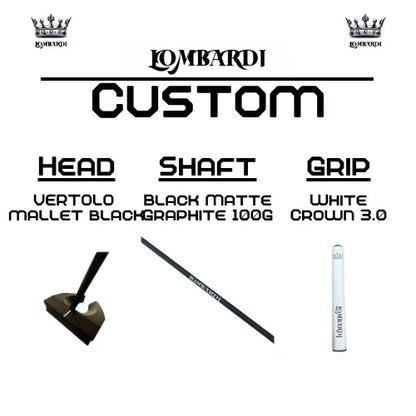Lombardi Golf Custom Black Vertolo Mallet Golf Putter - GOLF LEAGUE