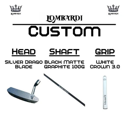 Lombardi Golf Custom Silver Drago Blade Golf Putter - GOLF LEAGUE