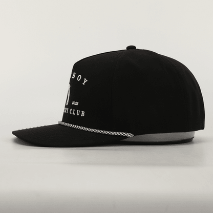 Golfer Roped Hat Black