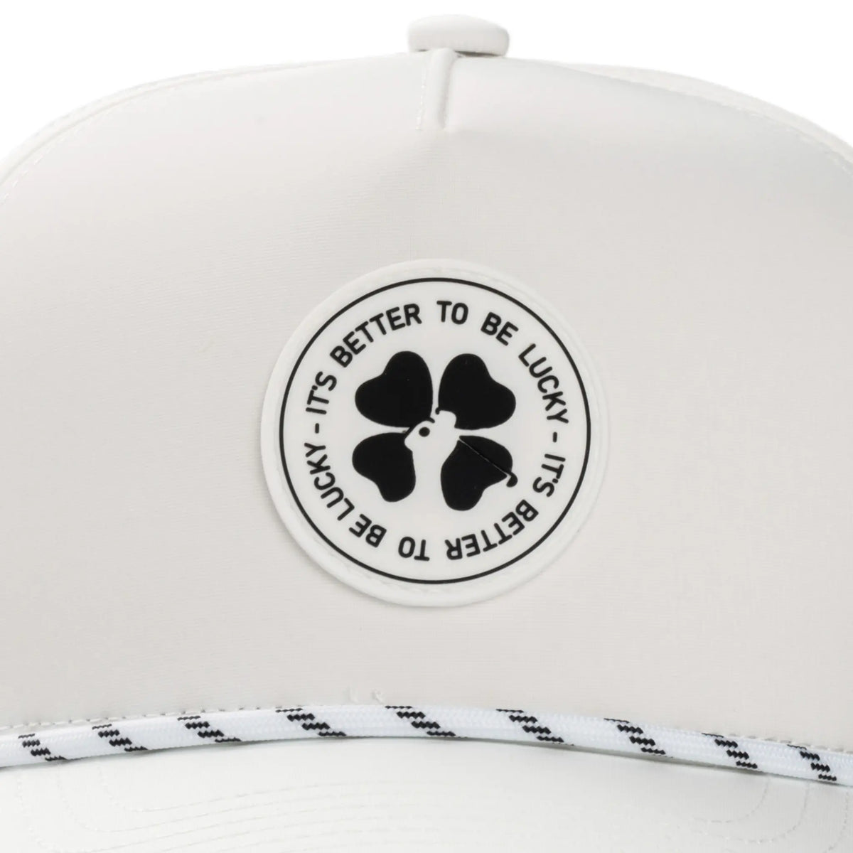 White It's Better To Be Lucky Hat