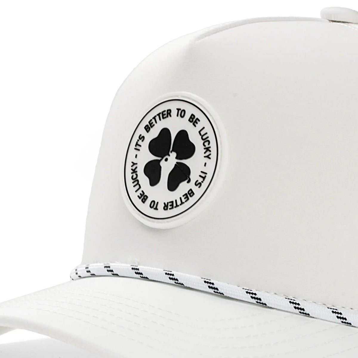White It's Better To Be Lucky Hat