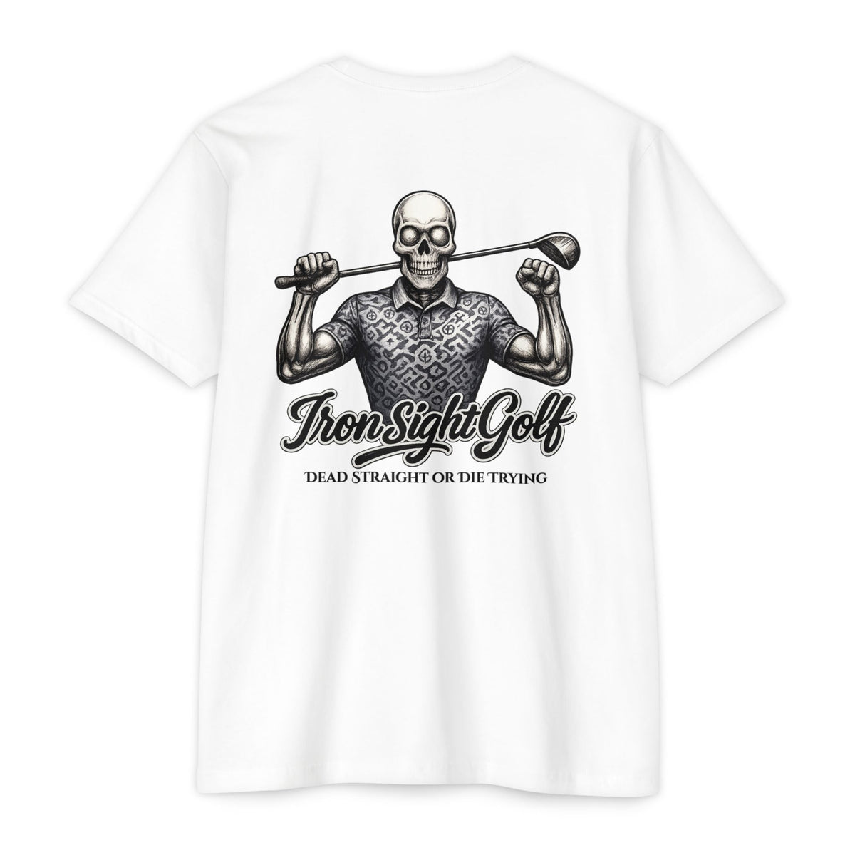 Dead Straight or Die Trying Skull T-Shirt — Iron Sight Graphic