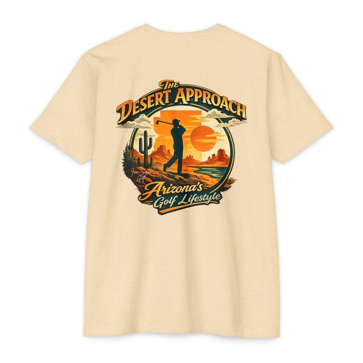 Desert Golf T-Shirt — “The Desert Approach” Arizona Golf Lifestyle Tee