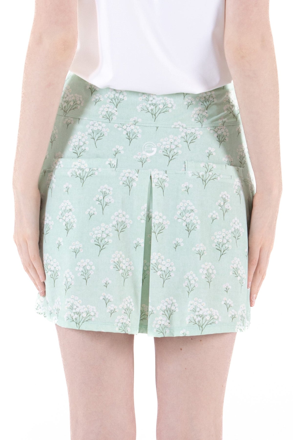 Misty Jade Notch Hem Skirt