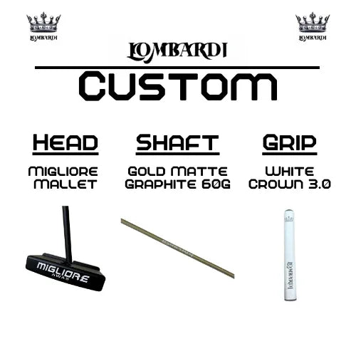 Lombardi Golf Custom Black Migliore Mallet Golf Putter - GOLF LEAGUE