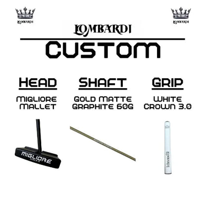 Lombardi Golf Custom Black Migliore Mallet Golf Putter - GOLF LEAGUE