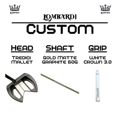 Lombardi Golf Custom Black Tredici Mallet Golf Putter - GOLF LEAGUE