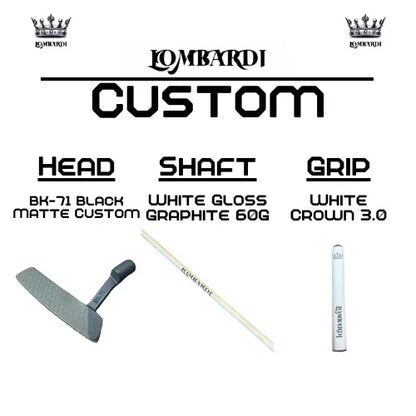 Lombardi Golf Custom Black Matte BK-71 Blade Golf Putter - GOLF LEAGUE