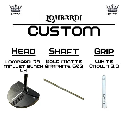 Lombardi Golf Custom Black 79 Mallet Left-Handed Golf Putter - GOLF LEAGUE