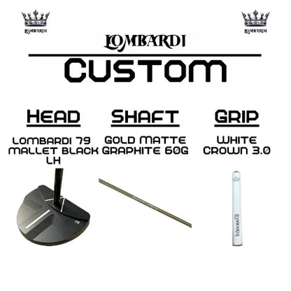 Lombardi Golf Custom Black 79 Mallet Left-Handed Golf Putter - GOLF LEAGUE