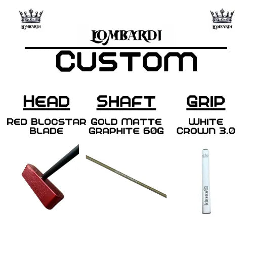 Lombardi Golf Custom Red Blocstar Blade Golf Putter - GOLF LEAGUE