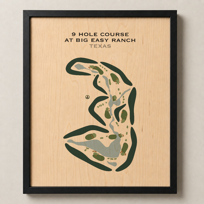 9-Hole Course at Big Easy Ranch, Texas - Printed Golf Courses