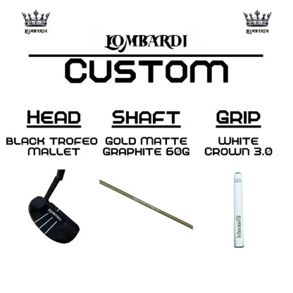 Lombardi Golf Custom Black Trofeo Mallet Golf Putter - GOLF LEAGUE