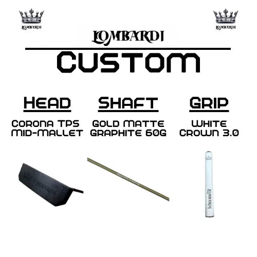Lombardi Golf Custom Black Corona TPS Mallet Golf Putter - GOLF LEAGUE