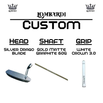 Lombardi Golf Custom Silver Drago Blade Golf Putter - GOLF LEAGUE